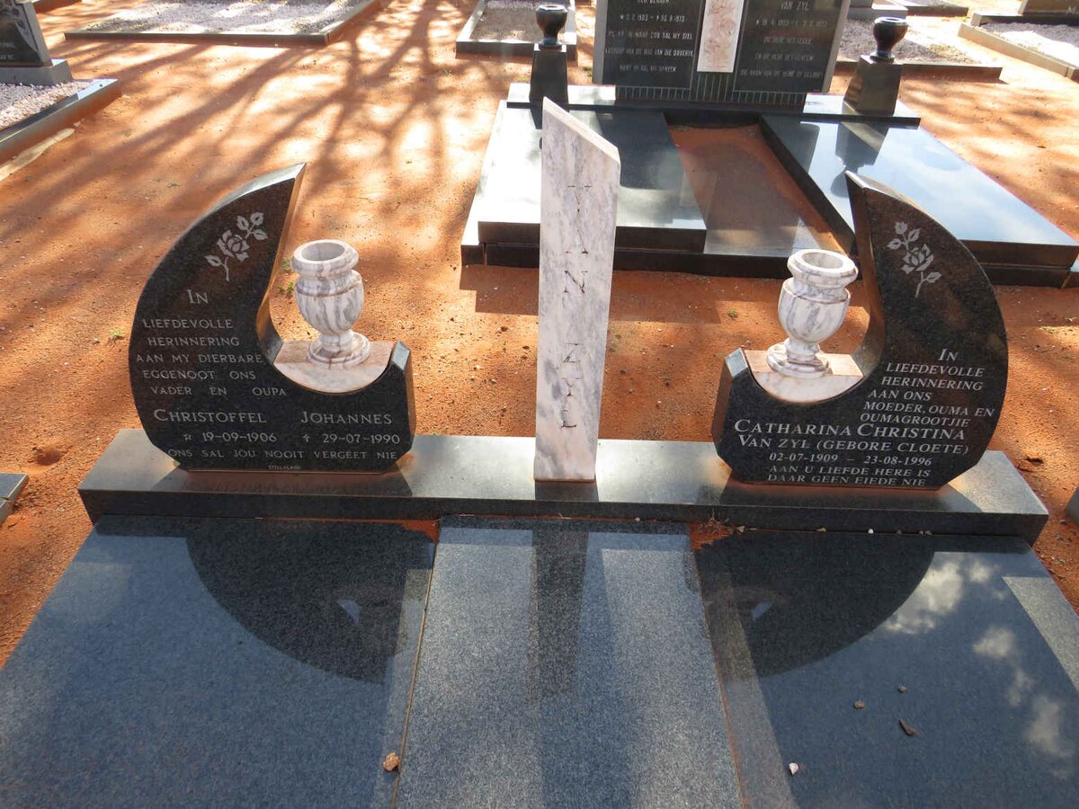 ZYL Christoffel Johannes, van 1906-1990 & Catharina Christina CLOETE 1909-1996 1