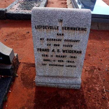 WEIDEMAN Frans A.S. 1881-1944