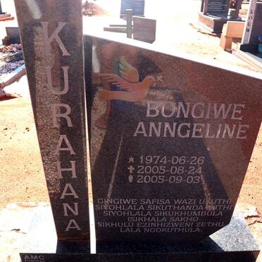 KURAHANA Bongiwe Anngeline 1974-2005