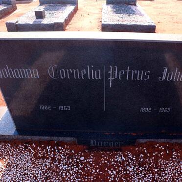 BURGER Petrus Johannes 1892-1965 & Johanna Cornelia 1902-1963