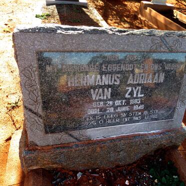 ZYL Hermanus Adriaan, van 1883-1946