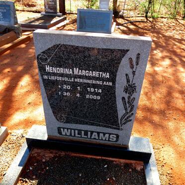 WILLIAMS Hendrina Margaretha 1914-2009