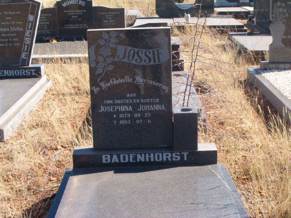 BADENHORST Josephina Johanna 1973-1993