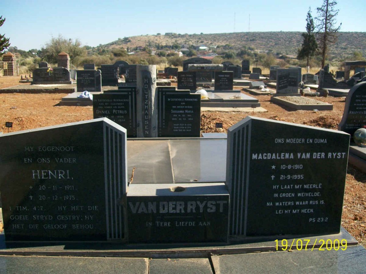 RYST Henri, van der 1911-1975 & Magdalena 1910-1995