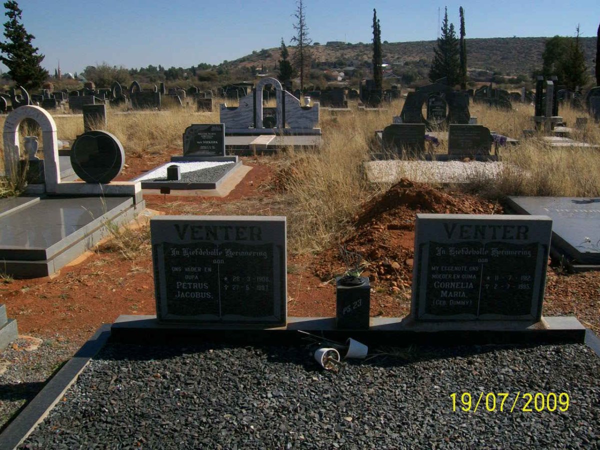 VENTER Petrus Jacobus 1908-19? & Cornelia Maria DUMINY ?-1995