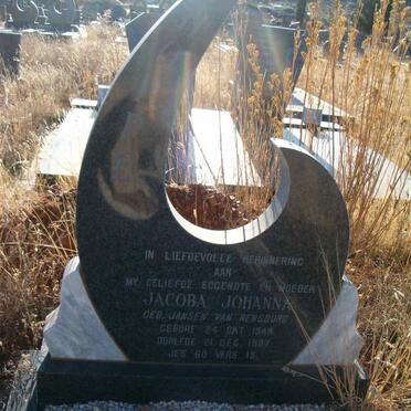 ? Jacoba Johanna neé JANSE VAN RENSBURG 1948-1987