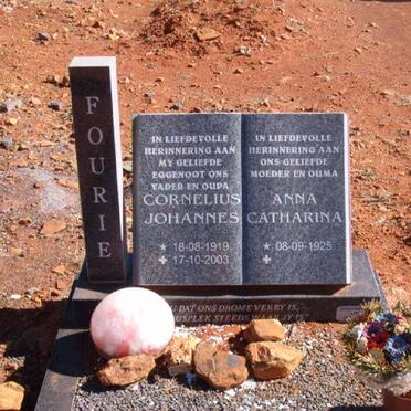 FOURIE Cornelius Johannes 1919-2003 &amp; Anna Catharina 1925-