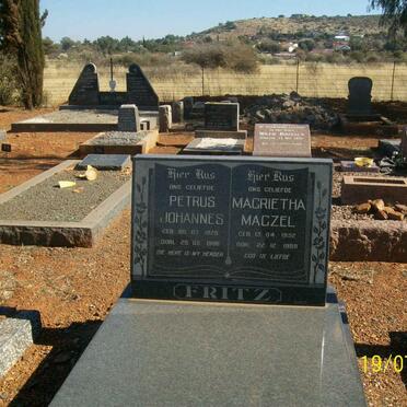 FRITZ Petrus Johannes 1926-1986 &amp; Magrietha Magzel 1932-1959