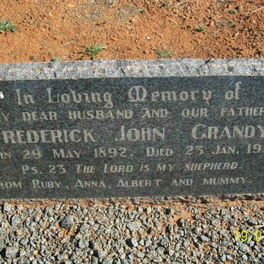 GRANDY Frederick John 1892-1953