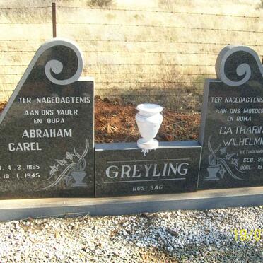 GREYLING Abraham Carel 1885-1945 &amp; Catharina Wilhelmina BEZUIDENHOUT 1892-1972