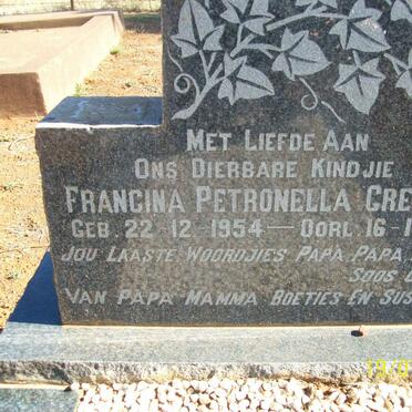 GREYLING Francina Petronella 1954-1957