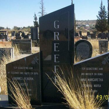 GREEFF Johannes Hendrik Jasper 1908-1981 &amp; Anna Margaretha Johanna Maria