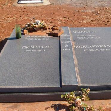 HORACE Jonathan Theo 1969-2006 :: HORACE Cinodea 1970-2006 :: HORACE Junay Roslynne 1999-2006