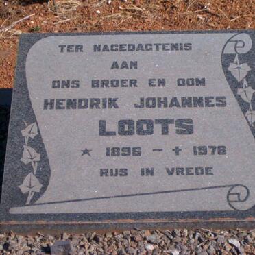 LOOTS Hendrik Johannes 1896-1976