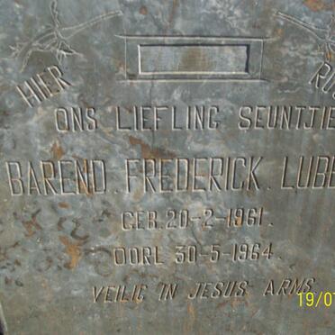LUBBE Barend Frederick 1961-1964