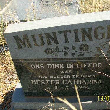 MUNTINGH Hester Catharina 1912-?