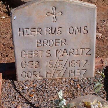 MARITZ Gert S. 1897-1937