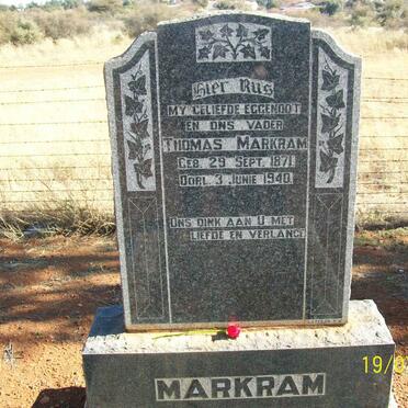 MARKRAM Thomas 1871-1940