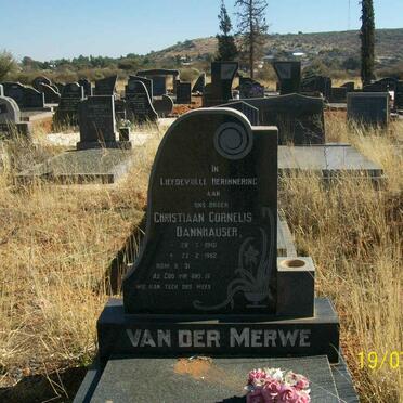 MERWE Christiaan Cornelis Dannhauser, van der 1910-1982
