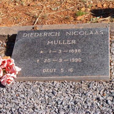 MÜLLER Diederich Nicolaas 1898-1990