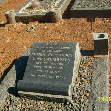 NIEUWENHUIZEN Petrus Bernardus, v. 1881-1956