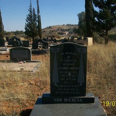 NIEKERK Jacomina Carolina, van nee VAN DER NEST 1933-1983