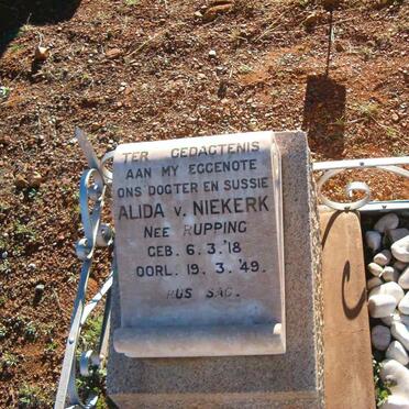 NIEKERK Alida, v. neé RUPPING 1918-1949