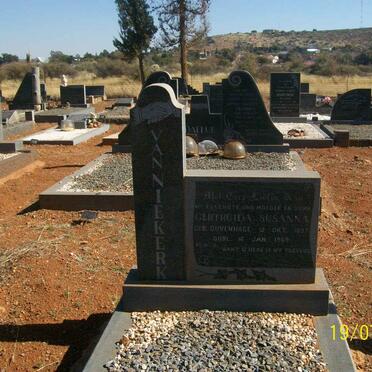 NIEKERK Gertruida Susanna, van nee DUVENHAGE 1897-1969