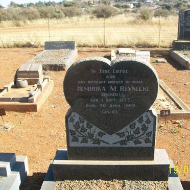 REYNECKE Hendrika M. nee BECKER 1877-1969