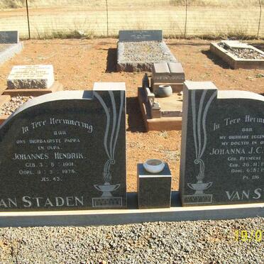 STADEN Johannes Hendrik, van 1901-1978 &amp; Johanna J.C. REYNECKE 1903-1958