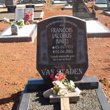 STADEN Francois Jacobus, van 1933-2005