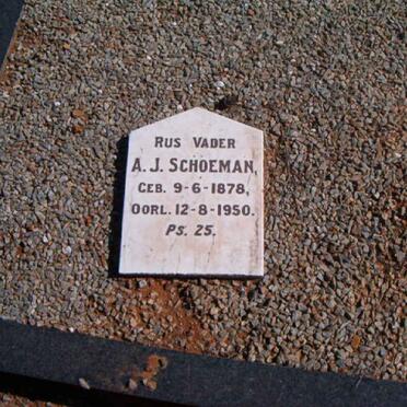 SCHOEMAN Andries Johannes 1878-1950 &amp; Fredrika Coenrad VENTER -1923