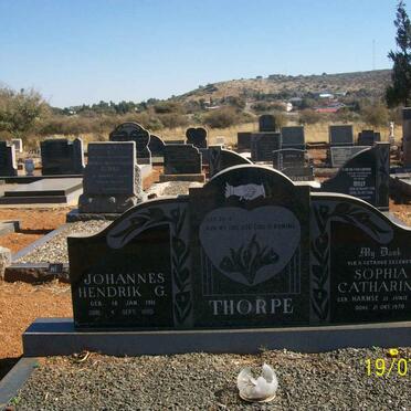 THORPE Johannes Hendrik G. 1911-1980 &amp; Sophia Catharina HARMSE 1915-1970