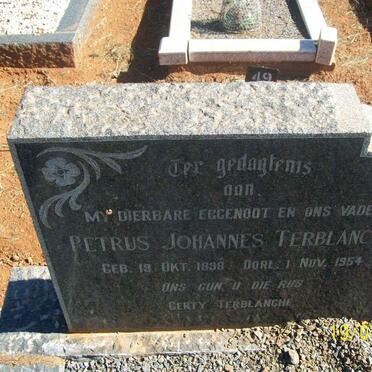 TERBLANCHE Petrus Johannes 1898-1954