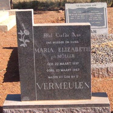 VERMEULEN Maria Elizabeth neé MOLLER 1897-1967