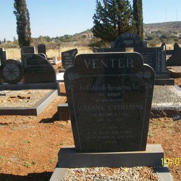 VENTER Susanna Catharina nee AUCAMP 1881-1970