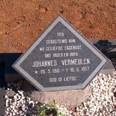 VERMEULEN Johannes 1910-1977 &amp; Gertruida Maria Wilhelmina UYS 1916-1987 