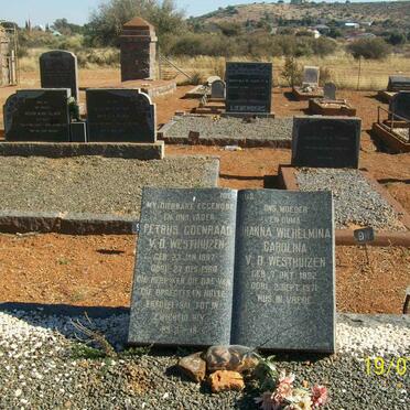 WESTHUIZEN Petrus Coenraad, v.d. 1887-1960 &amp; Johanna Wilhelmina Carolina 1892-1971