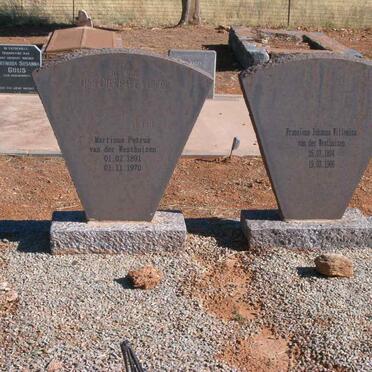 WESTHUIZEN Martinus Petrus, van der 1891-1970 &amp; Fransiena Johanna Willemina 1894-1966