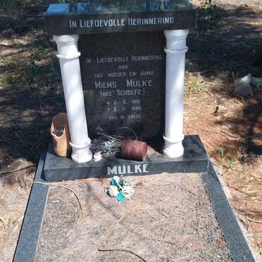 MULKE Miems nee SCHOLTZ 1919-1998