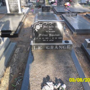 GRANGE Petrus Ignatuis, le 1920-2008