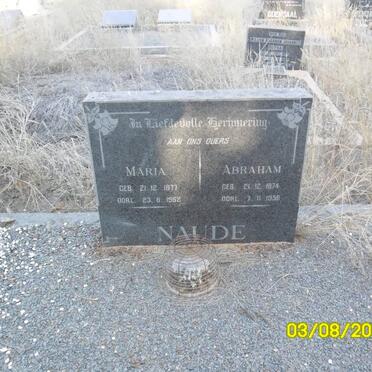 NAUDE Abraham 1874-1956 &amp; Maria 1877-1962