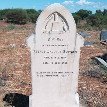 BOOYSEN Petrus Jacobus 1884-1933