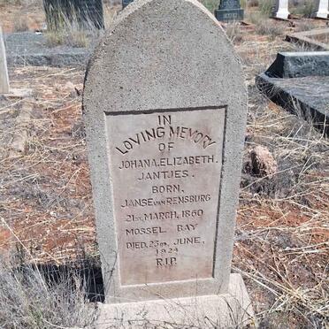 JANTJES Johana Elizabeth nee JANSE VAN RENSBURG 1860-1924