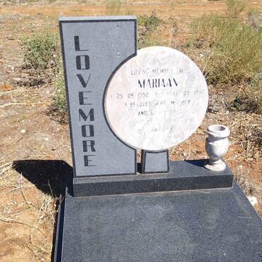 LOVEMORE Mariaan 1952-1997
