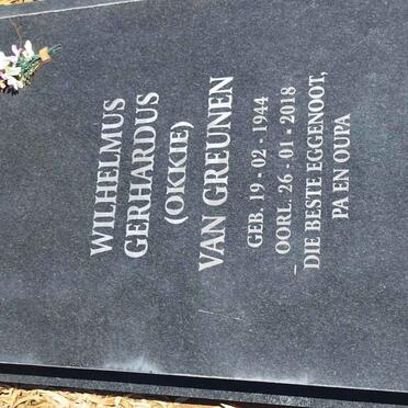GREUNEN Wilhelmus Gerhardus, van 1944-2018