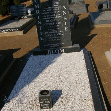 BLOM Hendrik Christiaan 1953-2011 &amp; Anna Maria OLIVIER 1954-
