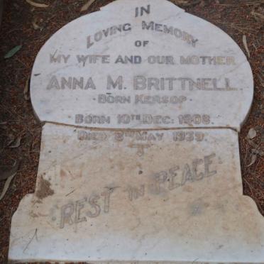 BRITTNELL Anna M. nee KERSOP 1908-1939