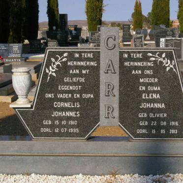 CARR Cornelis Johannes 1910-1995 &amp; Elena Johanna OLIVIER 1916-2013
