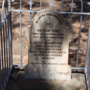 HODGSON Netlam Tory 1894-1900 :: HODGSON David ROBERTSON 1899-1900